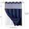 Americanflat 72x75 Hookless Waffle Pattern Shower Curtain - Water-Resistant Long Shower Curtain with Sheer Panel, Snap-In Liner, and Grommets